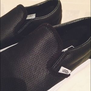 Black Perforated Vans