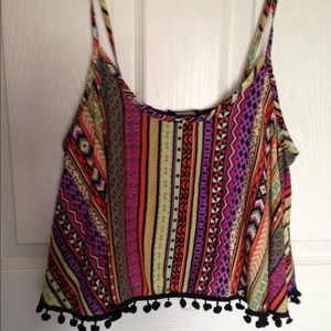 Multicolored/Aztec cami with detailing