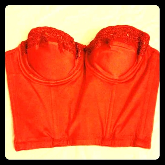 Authentic Christian Dior Burnt Orange Corset 32B