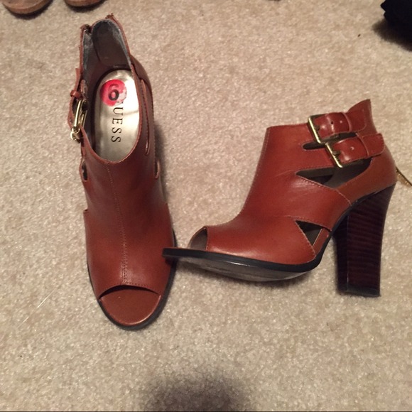 Cognac Guess Wedge/Heels