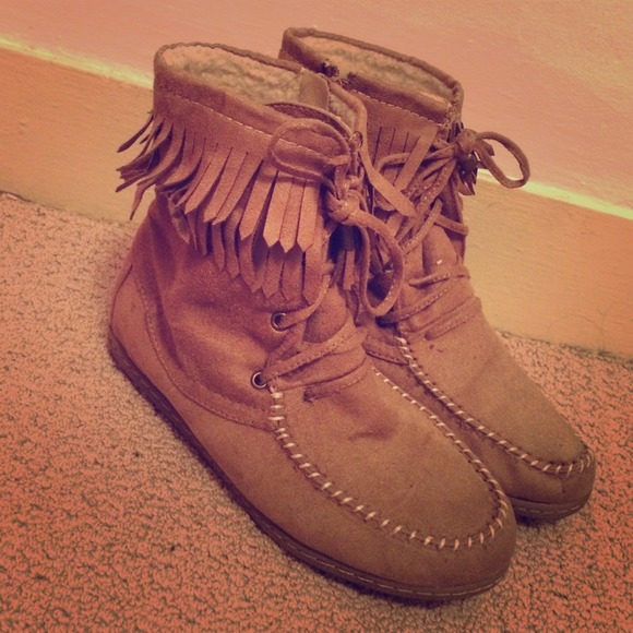 Taupe Moccasin Booties