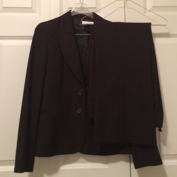 Nine West - Black Pinstripe Suit - Size 8