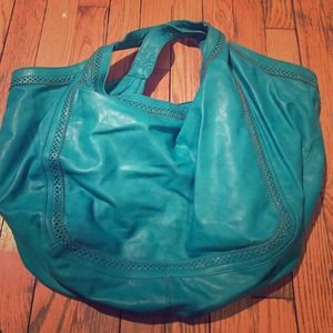BIG BUDDHA TURQ LEATHER HOBO BAG LITTLE WEAR