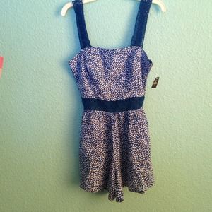 Blue flower romper ~ Holister