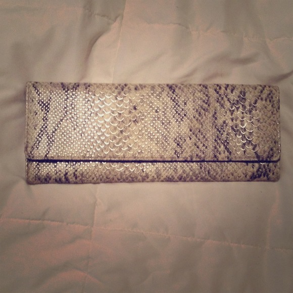 Snake skin clutch