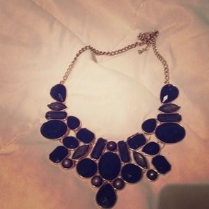 Black statement necklace