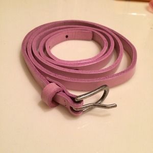 A pink leather belt