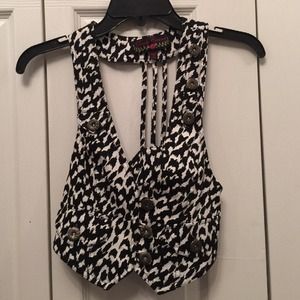 Cheetah print vest