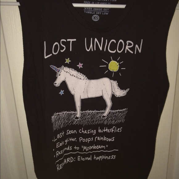 "Lost Unicorn" muscle shirt!