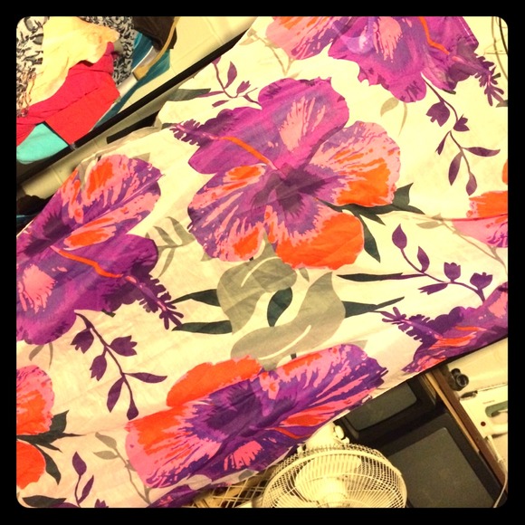 HUGE floral scarf