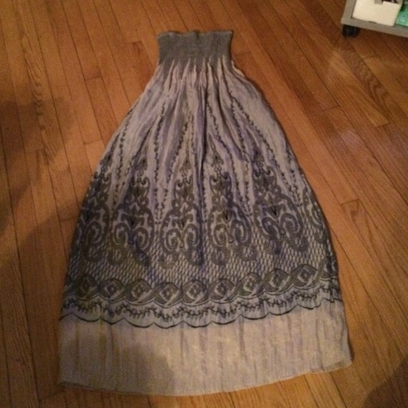 Gray/black/shimmery maxi dress