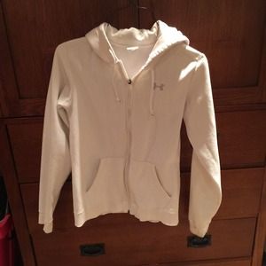 White under armour zip hoodie