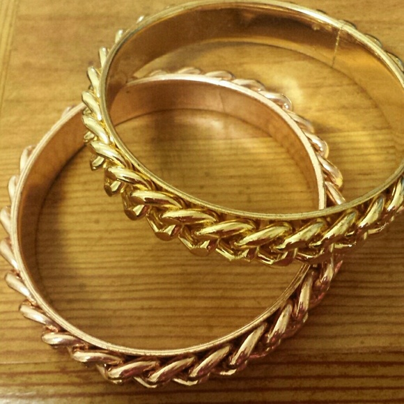 Fashion plated rose gold and gold Bracelets