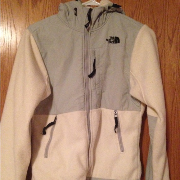 Cream and Grey Fleece North Face
