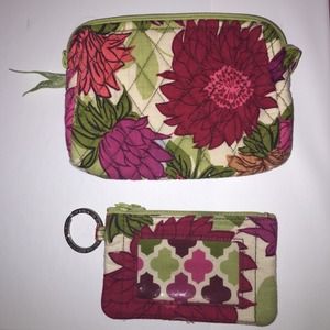 Vera Bradley matching set coin purse and clutch