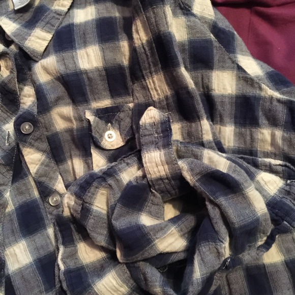 Dark blue plaid shirt - Picture 4 of 4