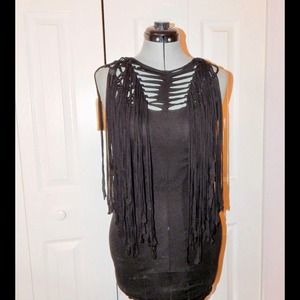 NWTs all saints Liya mini fringe dress