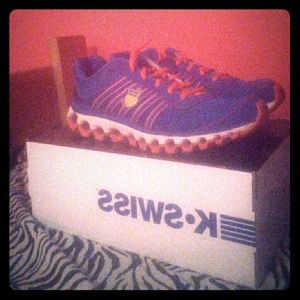 Colorful shoes. (Bright pink,blue,and yellow)