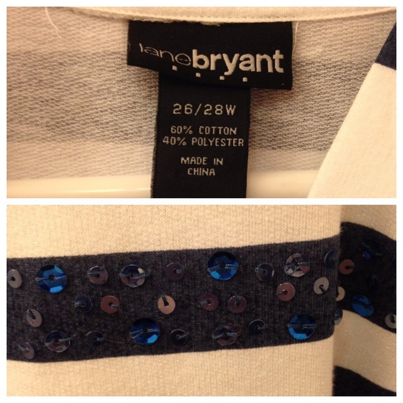 ❌❌SOLD in bundle❌❌Lane Bryant Navy & White Hoodie - Picture 4 of 4