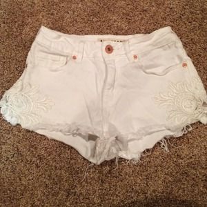 SOLD!! White Short Shorts from Pac Sun