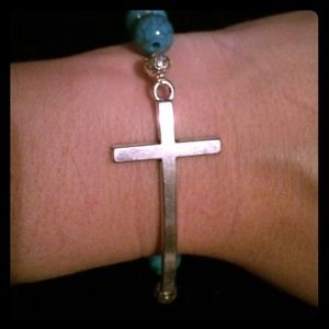 Buy 2 Get 3 FREE! Crystal Iris Design Cross