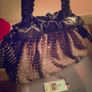 Blue elegance sparkle handbag