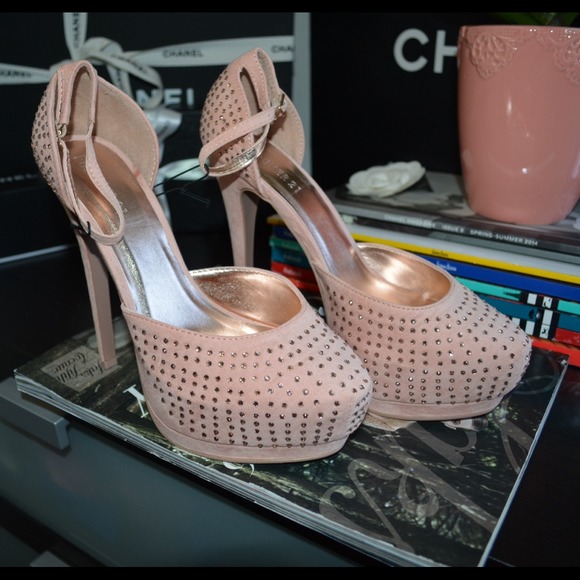 F21 Studded Platform Heels