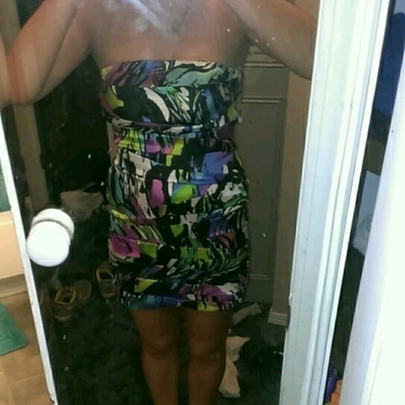Multi colored dress.