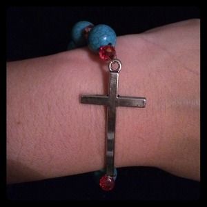 Buy 2 Get 3 FREE! Crystal Iris Design Cross