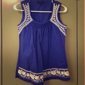 Royal blue cotton top