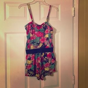 Derek Heart floral short jumpsuit.