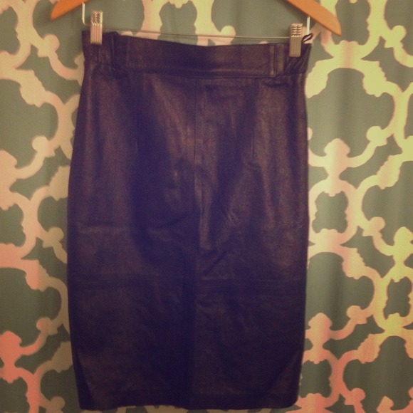Vegan Leather pencil skirt