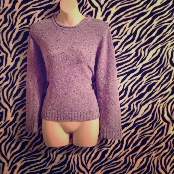Purple patterned sweater