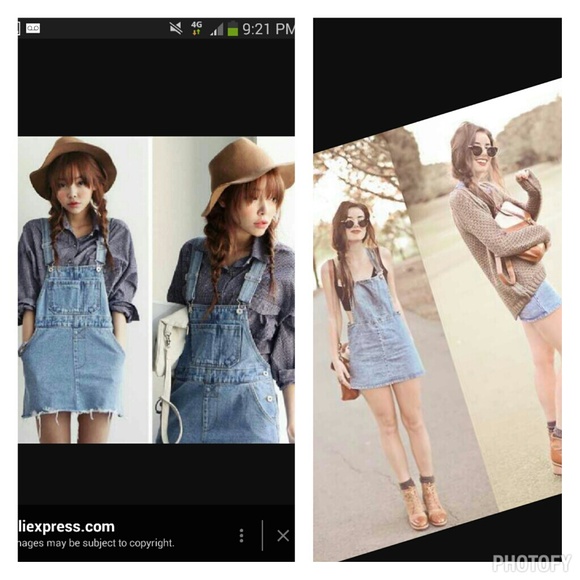 Size 2 Tommy coverall denim jumper dress nwt - Picture 3 of 4