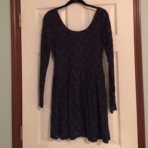 Navy lace free people dress