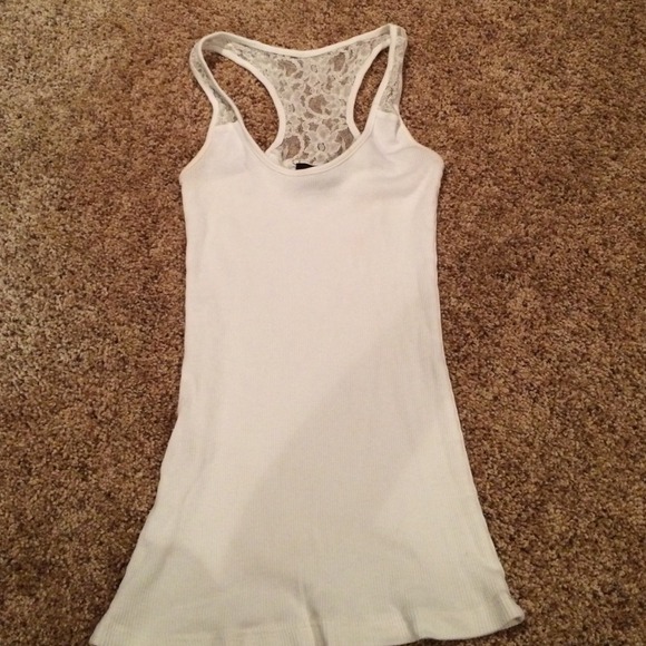 Express White Lace Tank