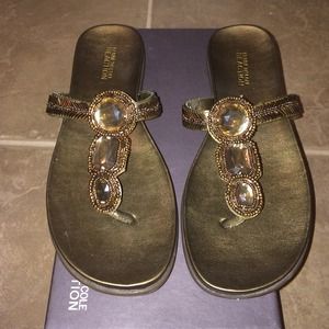 Bronze Kenneth Cole Reaction Sandals Size 9