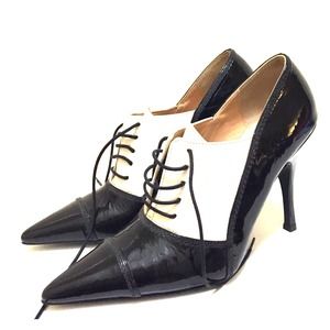 Claudia Ciuti Black and White Heels.