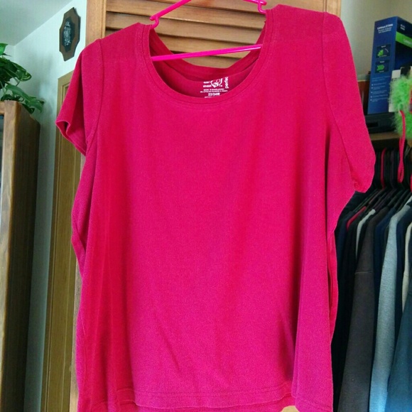 Ribbed Tee - Dark Red 22/24