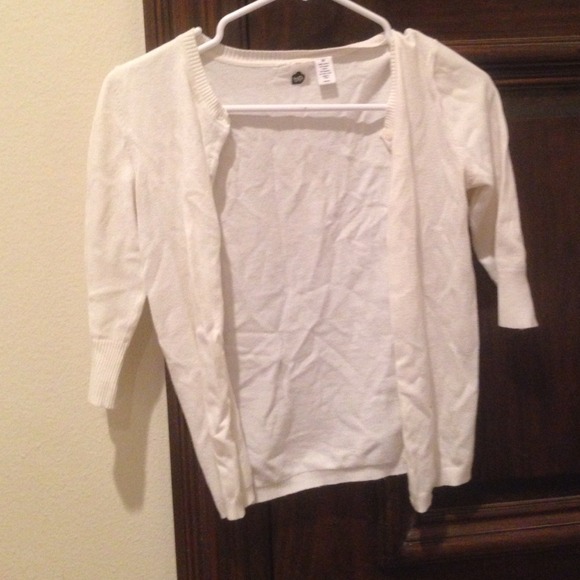 White cardigan