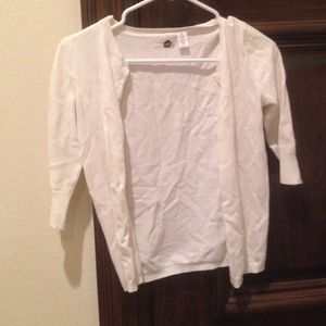 White cardigan