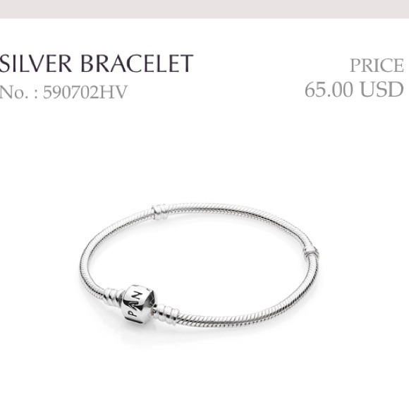 Silver pandora bracelet