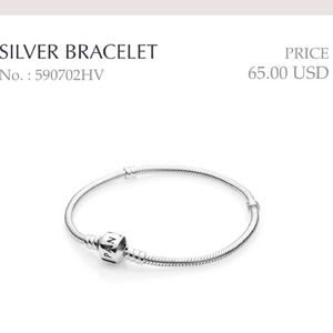 Silver pandora bracelet