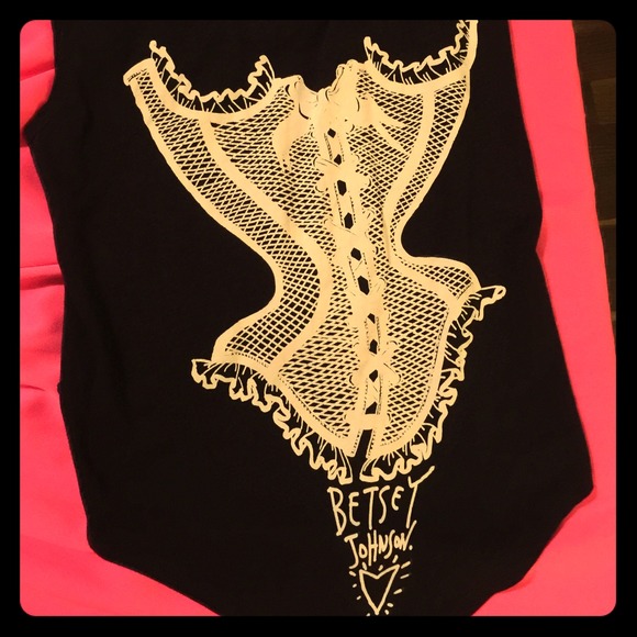 ❤️SOLD ON EBAY❤️Betsey Johnson black corset Lace - Picture 1 of 4