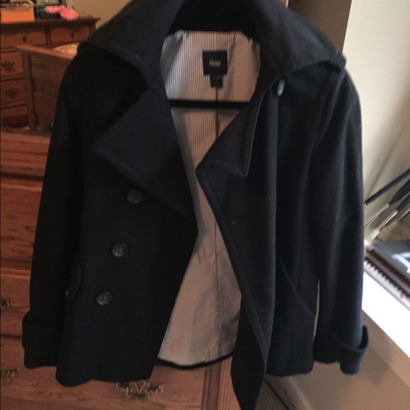 Black classic peacoat