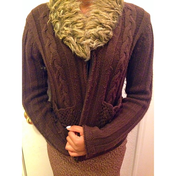 Brown fur jacket