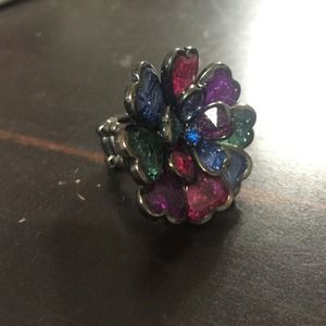Colorful flower ring