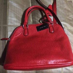 Beautiful red top handle bag from The Limited
