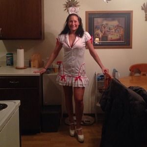 Nurse costume, dress, heels and hat included