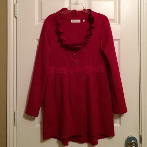 Reserved until Mar 4  Red Anthropologie Sweater